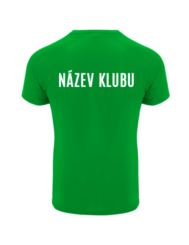 Funkční tričko s logem a nápisem - zelené
