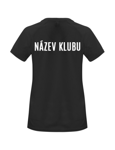 Dámské funkční tričko s potiskem - černé