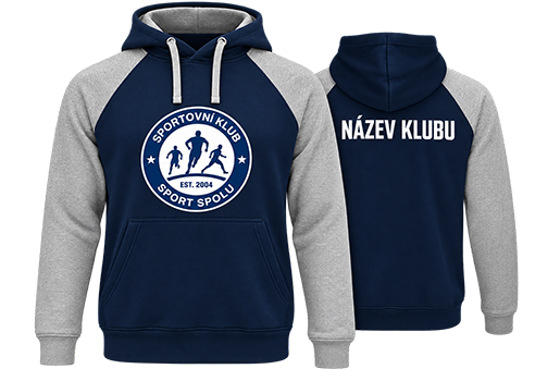 Mikina s velkým logem a názvem klubu